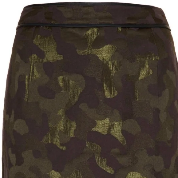 Topshop Camo Jacquard Pencil Skirt in multi color - Picture 3 of 4